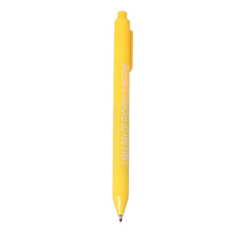 11Pcs Press Ballpoint Pen Colorful Shell 0.5mm Ballpoint Pen Black