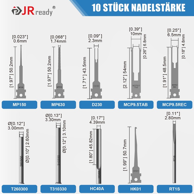 JRready JRconDRK21A10-02 Pin Tool Kit Release Tool with Protective Case