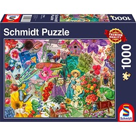 Schmidt Spiele 57383 Happy Gardening Puzzle 1000 Pieces, Multi-Colour, Large