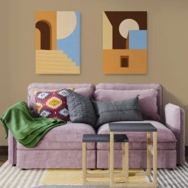 Juego De Cuadros Canvas Minimalistas De 65x43 Cm 2pz