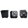 100-Pack, Water Dance Square Plastic Pots for Plants, 2-Inch. Color:
