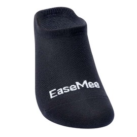 EaseMee No Show Socks for Men 6 Pairs Casual Low Cut Cotton Socks with Non Slip Grips