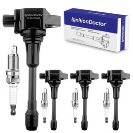 Ignition Doctor Coil Pack and Spark Plugs of Iridium Compatible with 2007-18 Nissan Altima, 2008-16 Rogue, 2009-14 Cube, 2007-19 Sentra, 2007-11 Versa, NV200, Infiniti QX60 (1.6L 1.8L 2.0L 2.5L) UF549