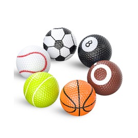 Uniclife Funny Golf Balls Assorted Novelty Golf Balls Colorful Sportive Golf Training Balls for Practice Birthday Christmas Sports Gift for Kids Golfers Entertainment Holiday Decoration, 6 Pack