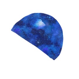 TENMET Swimming Cap for Kids Blue Galaxy Swim Caps Quick Dry Comfortable Fit Waterproof Durable for Boys Girls 9-10 Years