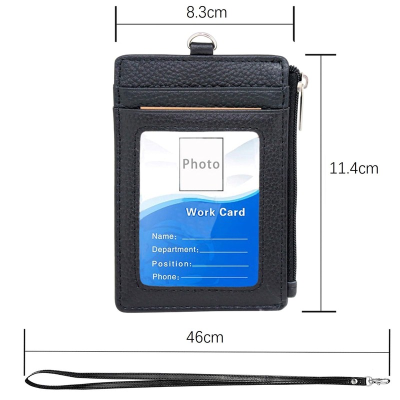 Boshiho Men's Commuter Passcase, Genuine Leather, 5 Card Case, Employee