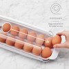 YouCopia FridgeView Rolling Egg Holder, BPA-Free Stackable Eggs Organizer with