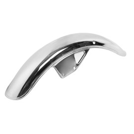 Motorcycle Front Fender Wheel Fender 22" Length Retro Design Unbreakable Suzuki GN 125 Motorcycle Replacement (Silver Chrome)