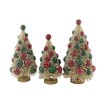 Bethany Lowe Designs LC0692 White Bottle Brush Trees w/Red &