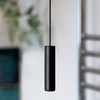 Bathroom Light Pull Cord String with Contemporary Jet Black Cord