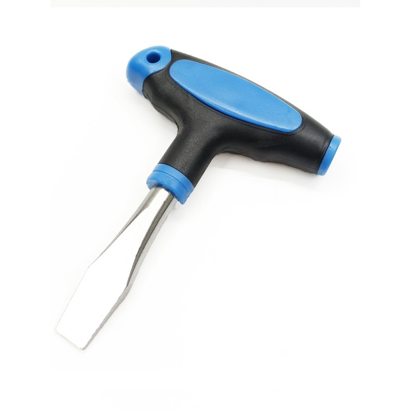 10mm T Handle Flat Head Screwdriver with Ergonomic Plastic Handle