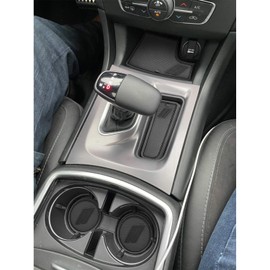 REMOCH Fits Dodge Charger Accessories 2015-2023, Cup Holder Insert Center Console Shifter Liner Trim Interior Door Pocket Mats (6pcs Set,Black Trim)