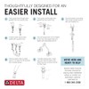 Delta Vesna Brushed Nickel Bathroom Faucet 3 Hole, 8 Inch