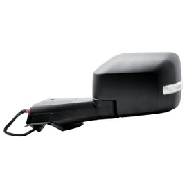 Driver Left Side Door Mirror Power and Heated with BLIS Glass Turn Signal Light Puddle Light and Spot Light Textured Back Cover Manual Folding for Ford Bronco 2022-2025