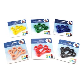 AFH Finger Exerciser Deluxe Finger Trainer Economy Set with 6 Different Strengths