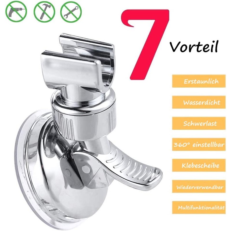 Voarge Shower Head Holder Suction Cup, Adjustable Shower Head Holder