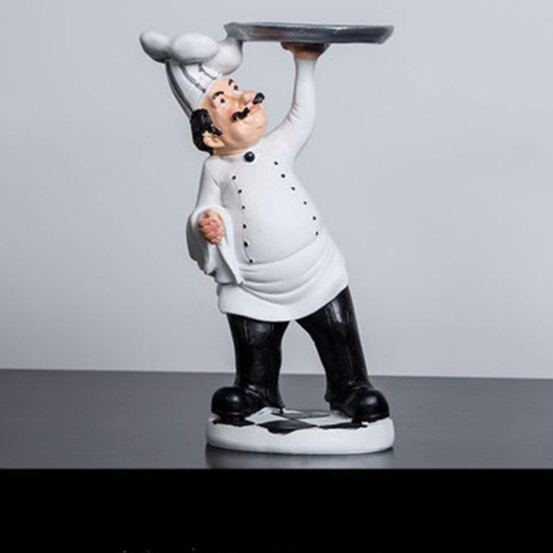 Chef Figurines Chef Statue for Kitchen Counter Top Restaurant Cafe