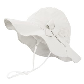 JUPSK Baby Girls Pink Summer Bucket Hat, Toddler Sun Protection Hat with Adjustable Chin Strap and Head Strap, Foldable Outdoor Play Hat for Baby Boys Girls Unisex Child