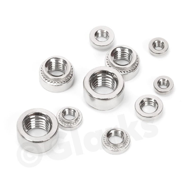 Glarks 100pcs M3 M4 M5 M6 M8 Self Clinching Nuts