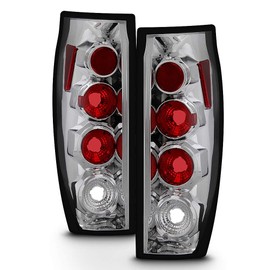 ACANII - For 2002-2006 Chevy Avalanche 1500 2500 Euro Style Black Tail Lights Brake Lamps Driver & Passenger Side