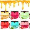 6 PCS Bee Lip Balm Honey Pot, Strawberry & Watermelon