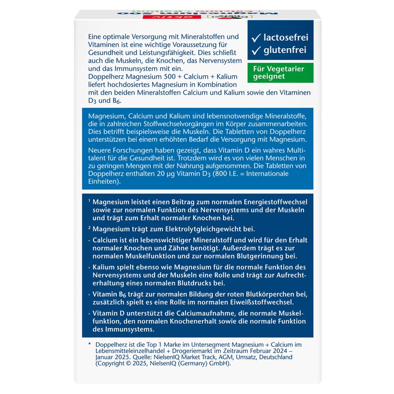 Doppelherz Magnesium 500 + Calcium + Potassium