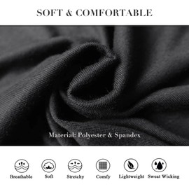 7cm Wide Black Headbands for Women Men, 2pack Fashion Head Bands for Women's Hair, Soft Fabric Stretchy Hair Bands for Makeup, Yoga, Running (2XBlack, 2.7 X 8.6 inches)