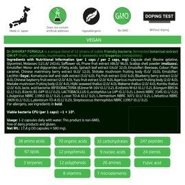 Dr. OHHIRA®STANDARD Probiotics with OM-X® - Gut Health Supplements with 12 Live Probiotic Strains & Prebiotics - 30 Capsules - 3 Years Fermentation - Non-GMO, Gluten-Free - Probiotics for Gut Health