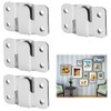 8 PCS Flush Mount Brackets, Concealed Headboard Wall Fixings Brackets,