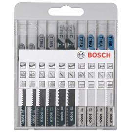 Bosch Professional 10-Piece Basic for Wood and Metal Jigsaw Blade Set (for Wood and Metal, Accessories for Jigsaws)