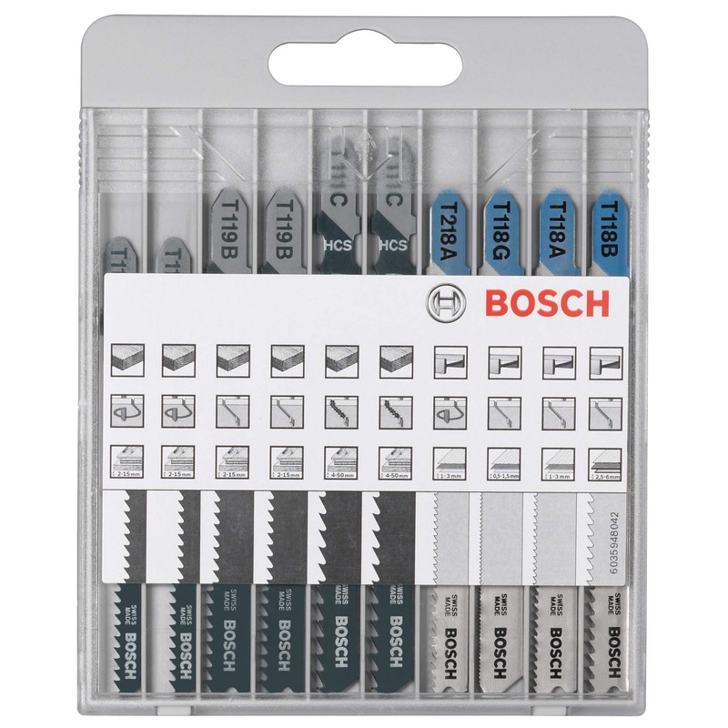 Bosch Professional 10-Piece Basic for Wood and Metal Jigsaw Blade