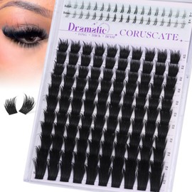 CORUSCATE CORUSCATE Lash Clusters with Spikes Bottom Lashes Thick Cluster Eyelash Extensions Volume Mega Style Eyelash Clusters 12-22mm Long Individual Lashes Strip Mink Dramatic Full Look DIY Lash Extension