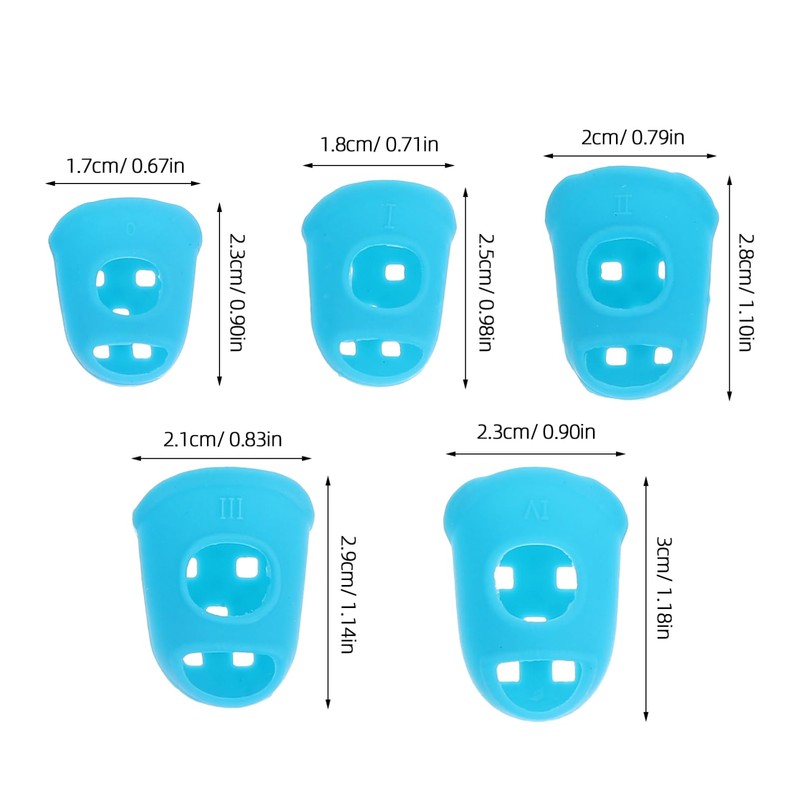 SEWACC Silicone Guitar Finger Protectors 20 Pcs Non-Slip Sleeve for