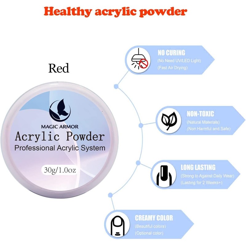 MAGIC ARMOR Acrylic Powder for Nails, 30 g, Acrylic Powder,