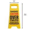 Boxer Gifts Overstimulated Approach at Own Risk Novelty Desk Sign