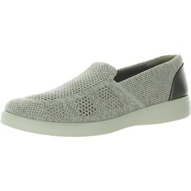 Bzees Women's Athena Knit Slip-Ons Loafer, Latte Brown Fabric, 8.5 Wide