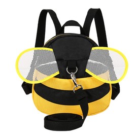 Children's Backpack, Prevents Loss, Harness, Animal, Bat, Elephant, Bee, Bee, Kids' Backpack, Cute, Comes with Brim for Boys and Girls, E