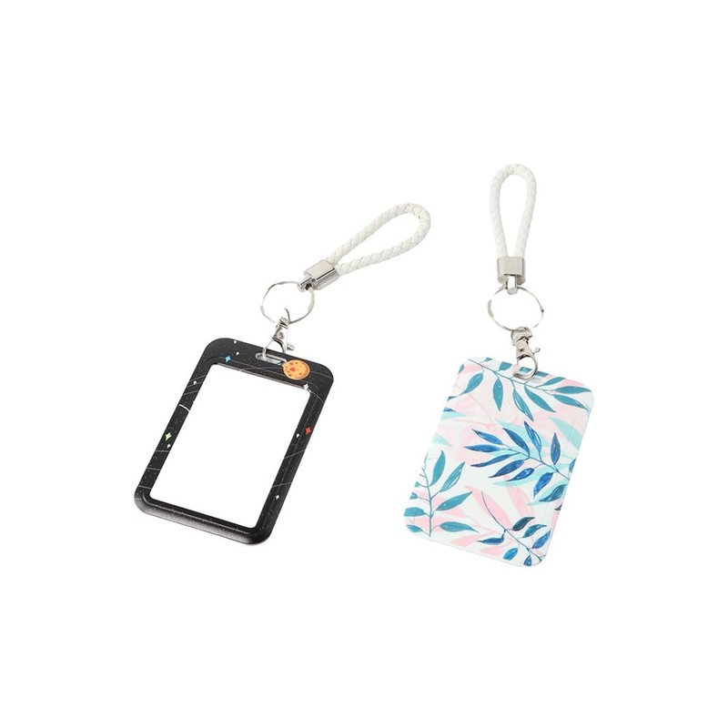 2 Pcs Kpop Photocard Holder Keychain Cute Cartoon Animal ID