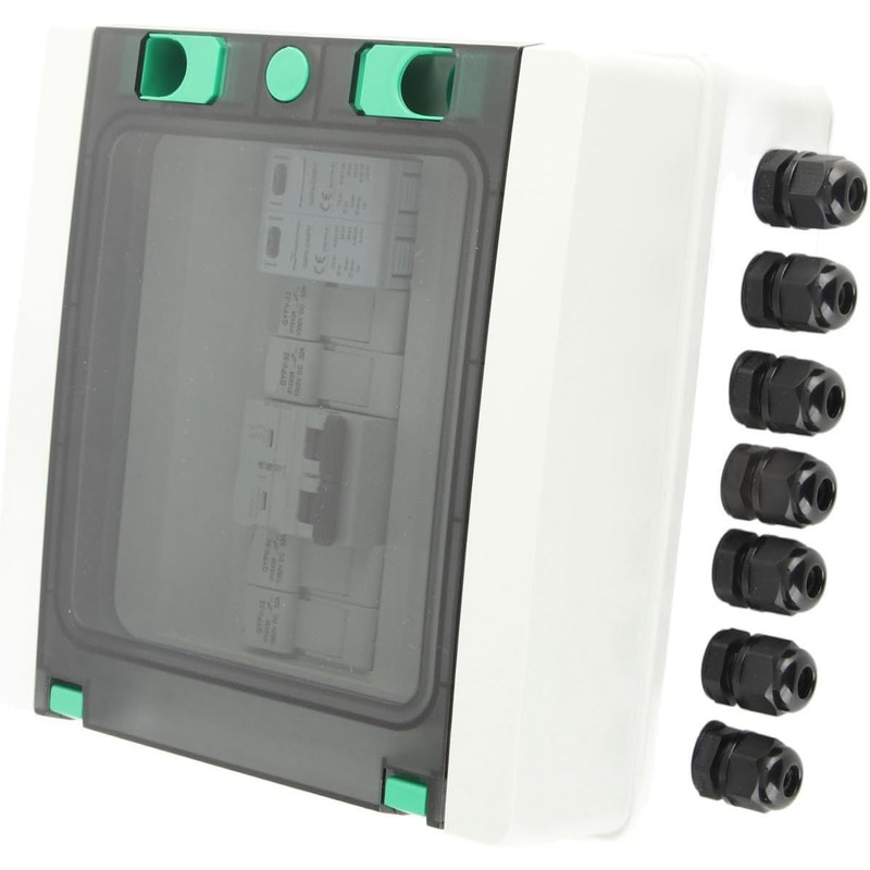 Caja combinada solar fotovoltaica 2 cuerdas IP65 con disyuntor CC