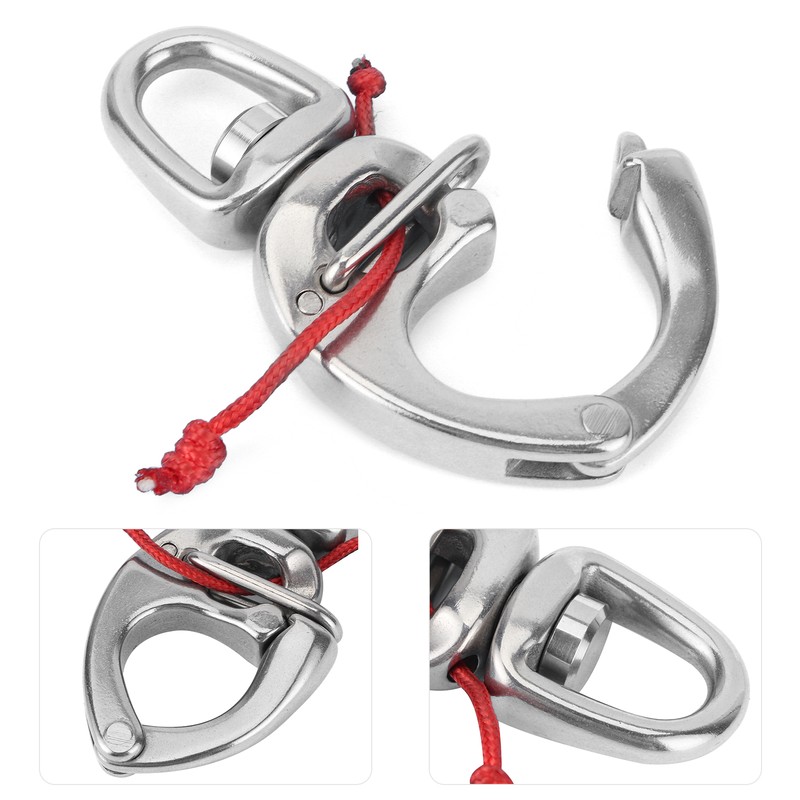 Boat Fast Eye Snap Hook 316 Stainless Steel 360° Rotation
