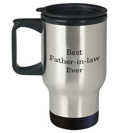 Best Father-in-law Ever Travel Mug, Stainless Steel, 14oz, Funny Quote, Graduation Gift, Gifts from Men to Father-in-law, Unique Unique Gifts