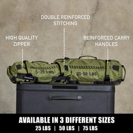 Elite Sports Workout Sandbag for Versatile, Intensive Core Muscles Fitness, Strength Training with Strategic Handle Placement (Unfilled)