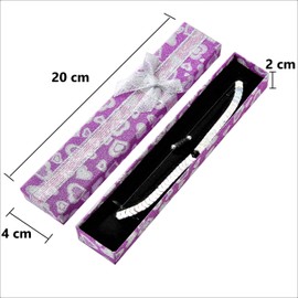 5 Pack Sparkling Heart Gift Boxes for Women's Jewellery Presents Bracelets Necklaces with Padded Inserts and Ribbon Ties