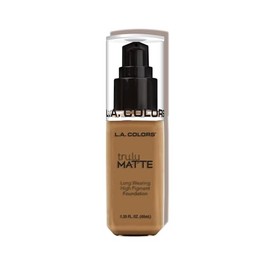 L.A. COLORS Truly Matte, Maquillaje líquido, Color Warm Caramel, Tono CLM362, 40 ml