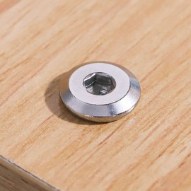 Glvaner M6-1.0 x 80mm (10 sets) Flat Head Hex Socket Cap Screws and Nuts, 304 Stainless Steel 18/8 Binding Screws with Lock nuts, Full Thread, Furniture Screws Projects