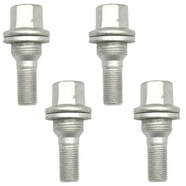 Bohaner Set of 4 wheel bolts wheel bolts M12 x 1.25 rear axle front axle 9817024580 silver wheel nut bolts for Citroen C3 C4 C5 Berlingo Peugeot 206 207 308 407