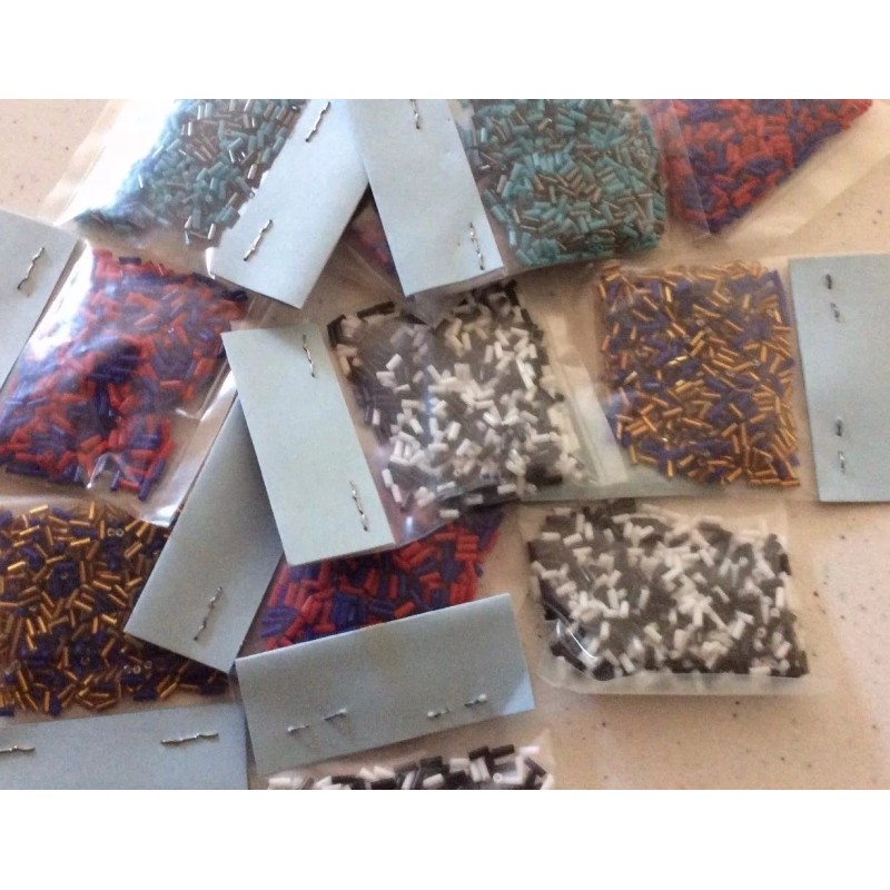 12 Packages Asst Colors Bugle Beads