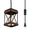 Fivess Lighting Rustic Farmhouse Plug in Pendant Light with 15ft