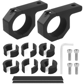 Jtron Tube Clamps for Off-Road ATV UTV, Light Bar Clamp Kits (choice 1"/1.5"/1.75"/2" Inch) Aluminium Mounting Bracket Kit LED Off Road Light Horizontal Bar Clamp Roof Roll Cage Holder (2 pcs)