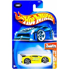 Hot Wheels Mattel 2004 First Editions 1:64 Scale Yellow Tooned 360 Modena Die Cast Car #007